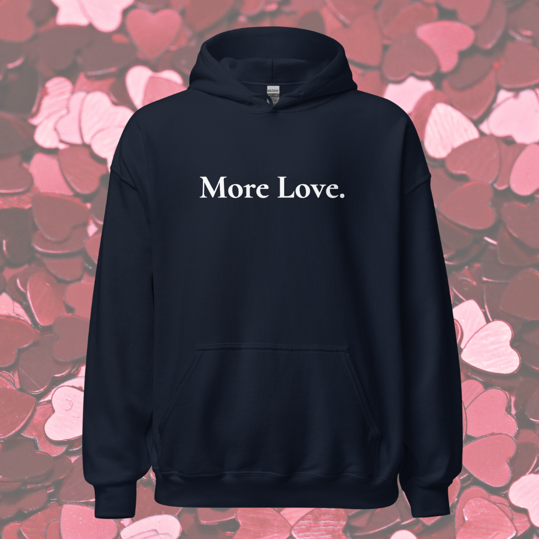 More Love Hoodie - Navy/White