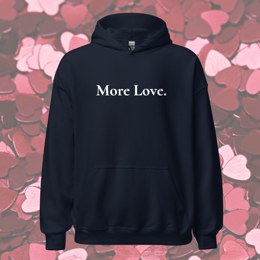 More Love Hoodie  - Navy/White