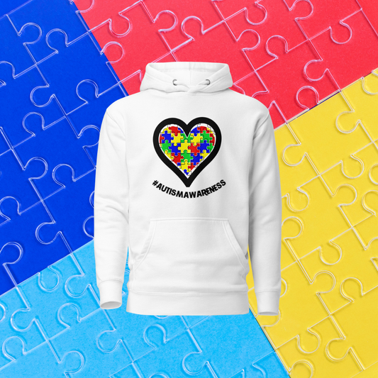 MLLH Hoodie  -White - Autism Awareness